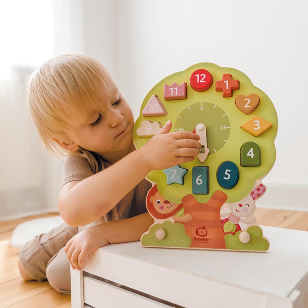 Wonder Tree Shape Sorting Clock lifestyle image with child