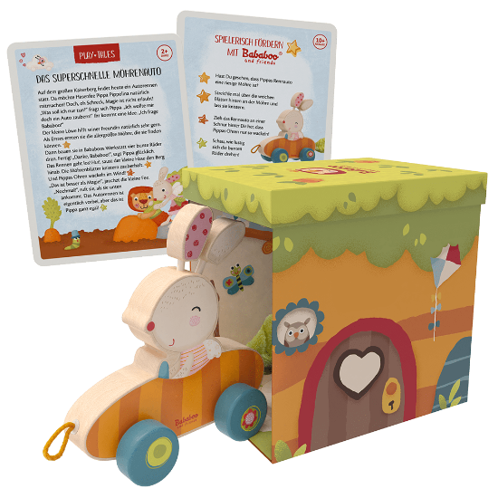 Bunny Pippa Push and Pull Toy product image with packaging