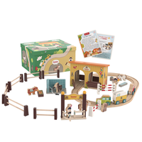 Thumbnail for Horse Stable Play World all pieces shown with packaging