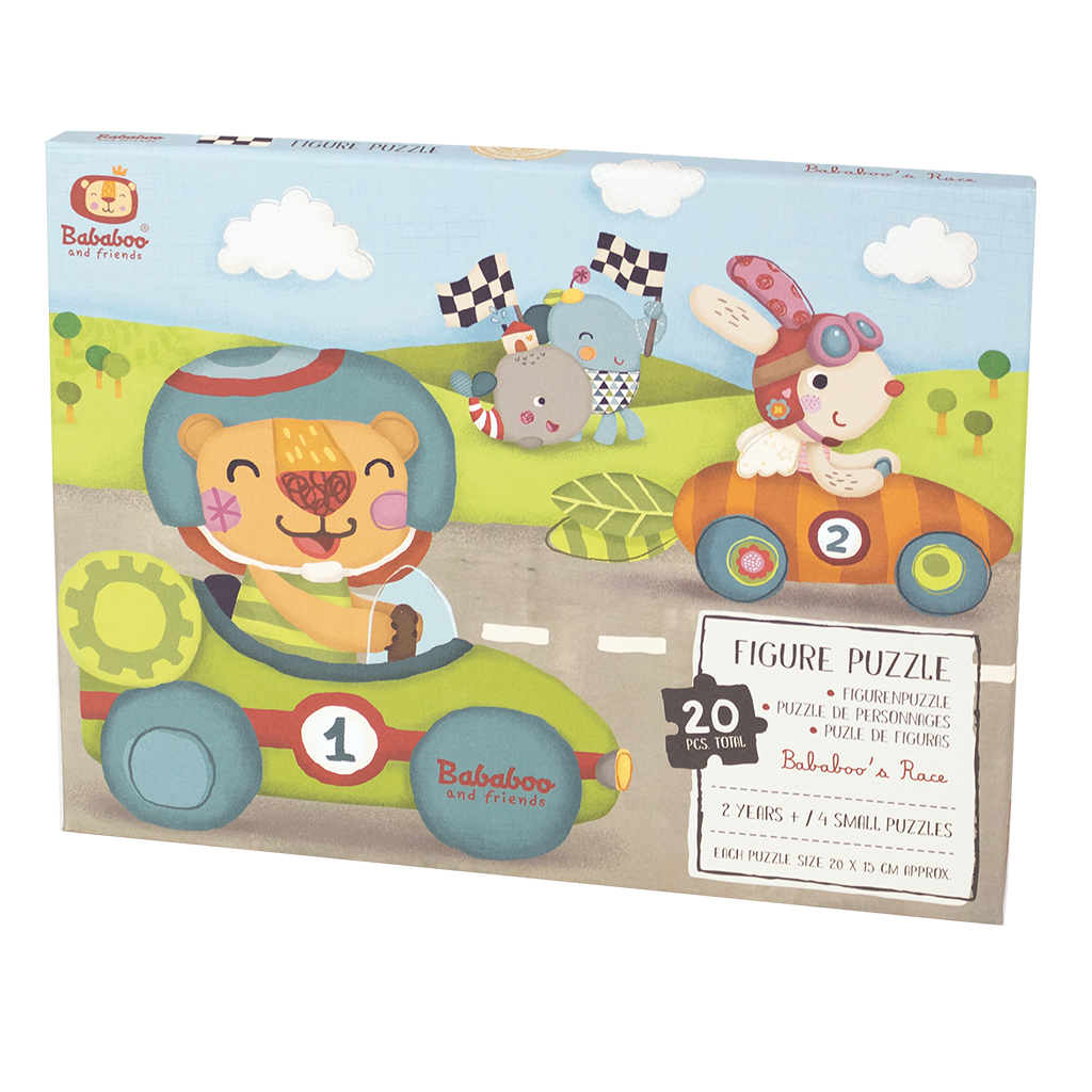 Bababoo's Race Figure Puzzle packaging image
