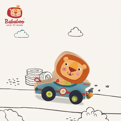 Lion Bababoo Push and Pull Toy animation
