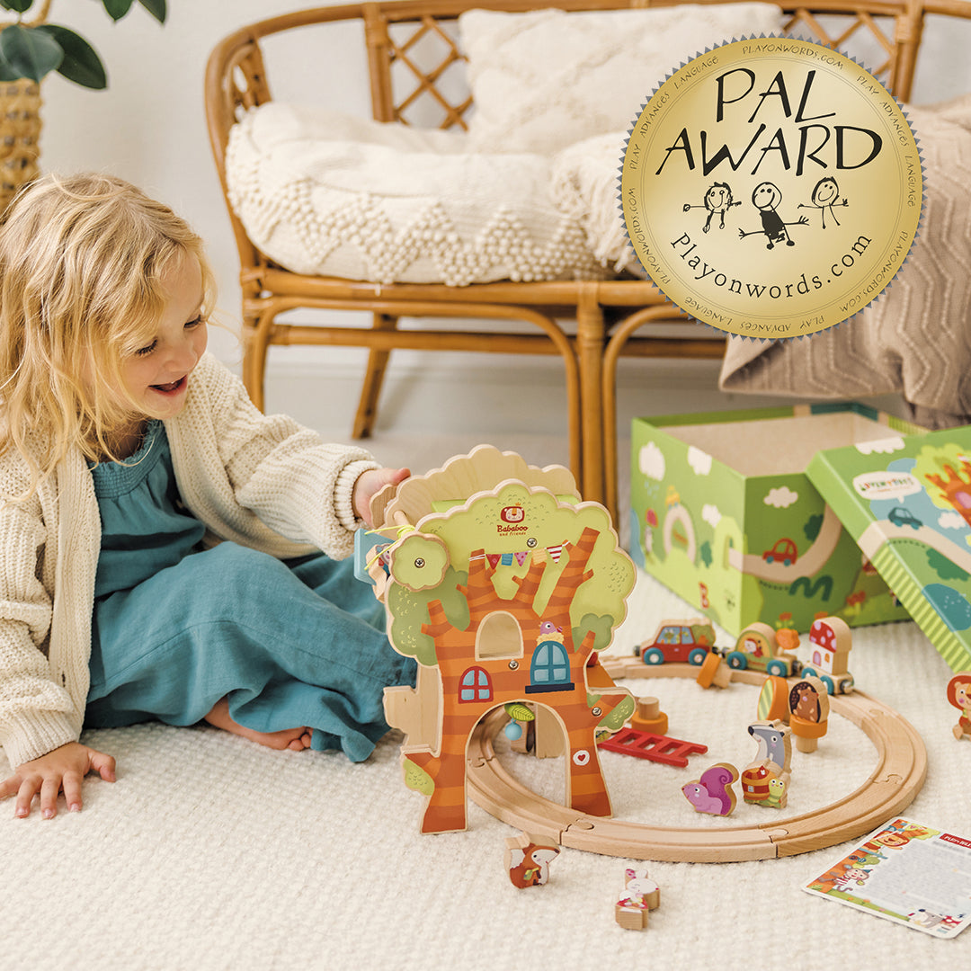 Tree House Play World lifestyle image with child and pal product award
