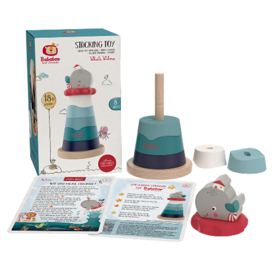 Whale Wilma Stacking Toy product with packaging