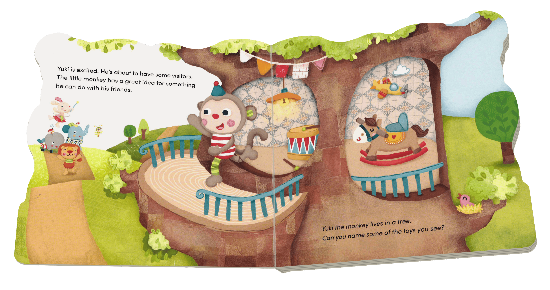 Little monkey yuki loves to play open book