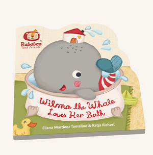 Wilma the whale loves her bath animation